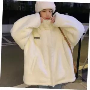 양털자켓 발열 뽀르리 화이트 뽀글이자켓 후리스점퍼