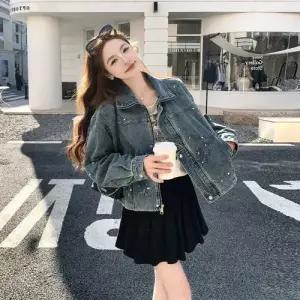 볼사스 청 빈티지 여친 상의 자켓 숏코트 스팽글 재킷 ADOR1