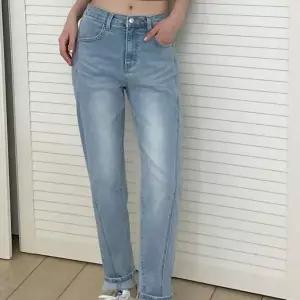 여성 연청 스판 절개 데님 스키니 팬츠