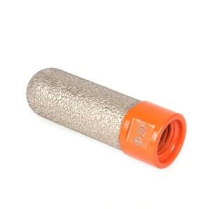 20mm M14 나사산 진공 브레이징 다이아몬드 핑거 비트 볼 엔드밀 대리석 화강암 세라믹 타일용 앵글그라인