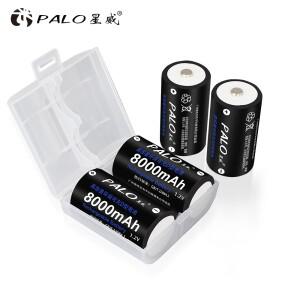PALO 8000mAh D형 배터리 고용량 1.2V R20 사이즈 충전식 (손전등 가스레인지 라디오