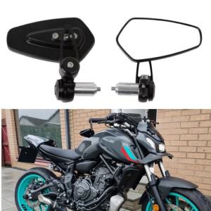 Yamaha MT09 MT03 MT125 900 트레이서 오토바이 사이드 미러 교체 부품 용 2PCS 범용 오토바이 백미러