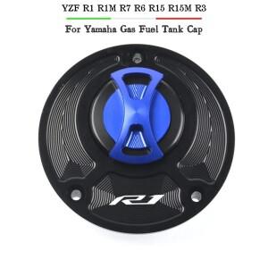 Yamaha YZF R1 R1M R7 R6 R15 R15M R3 연료 가스 탱크 커버 퀵 릴리스 회전 알루미늄 오일 캡 레이싱 오토