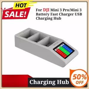 생활 RC소품 DJI Mini 3 Pro/Mini 배터리 고속 충전기 USB 충전 허브 드론 액세서리 디지털 디스플레이가