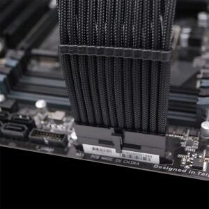 TEUCER MZ 3 흰색 PSU 연장 케이블 키트 3 in 1 300mm 24핀 PCI E 포함)