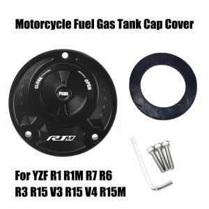 YAMAHA YZFR1 YZF R1M R1 R3 R15V3 R15M R15 V4 알루미늄 오토바이 액세서리, 키리스 연료 가스 탱크 캡 커