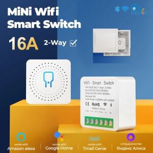 Aubess Ewellink Wifi 스위치 16A는 양방향 제어를 지원합니다. DIY APP 원격 타이머 Alexa Smart Home Ama