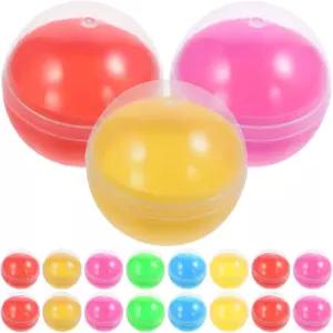 힐리브드 50PCS 껌볼 자판기 캡슐 달걀 껍질 부활절 사탕 보관함 1.5인치 빈 채우기 가능한 경품 볼