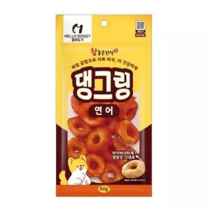 [핫트랙스]강아지 댕그링 도넛 간식 연어 60g 1P 바삭 비스킷(WFLSD7R)