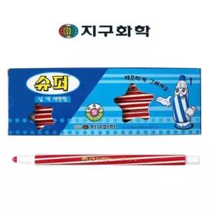 돌돌이 1다스 색연필 낱색 빨강 슈퍼 12자루