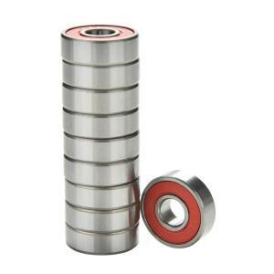 10x ABEC-9 608 2RS 인라인 롤러 스케이트 휠 베어링  보드 레드 밀봉 8x22x7mm 샤프트