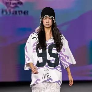 [곽현주컬렉션] 26SS PURPLE HEART WAVE 99 PRINTING SHIRT