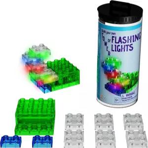 EBlox 회로 블록 깜빡이는 빛의 BYO 타워 색상 변화 LED 키트 적층 및 제작 3D 벽돌 창작 세트 DIY 스템