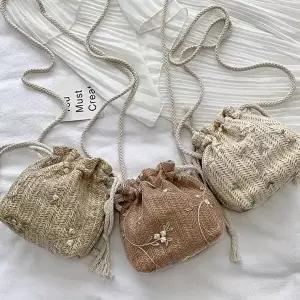 여름가방 3color 미니 라탄백 복조리백 여자 여름 비치백 크로