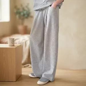 여성 핀턱 바지 트랙수트 와이드핏 고무줄 포켓