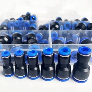 공압 피팅 PG8-6 PG10-8 PG6-4 공기 파이프 커넥터 박스형 61pcss PG 4mm 6mm 8mm 10mm