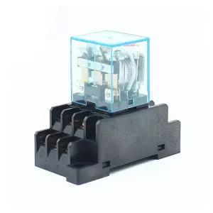 10pcs HH63P LY3NJ JQX-13F 릴레이 AC12V/AC24V/AC110V/AC220V 10A 11PIN 실버 접점 Dpdt 전기 릴리스 소켓