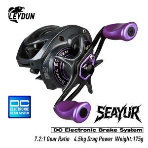 레이둔 SEAYUR DC 낚시 릴 7.2:1 61BB 최대 드래그 4.5kg 디지털 컨트롤 롱 캐스트 담수/염수 베이트캐스팅