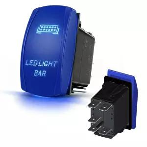 LED 라이트 바 로커 스위치 5핀 켜기/끄기 20A/12V 10A/24V 토글 폴라리스 RZR 캔암 지프 보트 ATV 차량