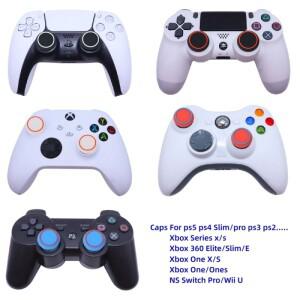 플레이스테이션 5 PS5 호환 PS4 호환 슬림/프로 XBOX 호환 호환  x/s 게임 컨트롤러  그립 캡용 듀얼 컬러