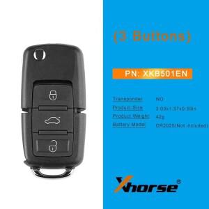 5-10개/묶음 Xhorse XKB520EN IS 유선 범용 리모컨 스마트 자동차 키 3버튼 VW B5 타입 VVDI/VVDI