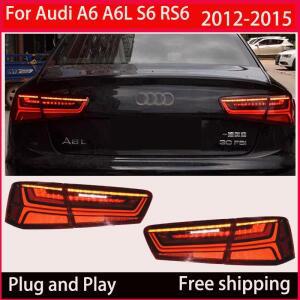 Audi A6 2012-2015 A6L S6 C7 LED 자동 미등 어셈블리 업그레이드 높은 C7.5 디자인 동적 신호 램프 도구