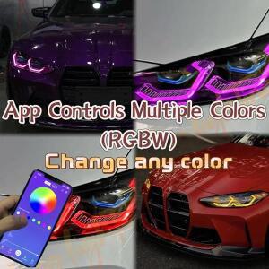 2022 BMW M3 M4 G22 G23 G26 G80 G82 430i M440i 레이저 헤드라이트 주간 주행등용 RGB 노란색 파란색 빨간