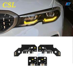 BMW G20 G21 LCI M340i M340iX 2019-2022 LED 헤드라이트용 엔젤 아이 DRL 보드 업그레이드 (RGB 없음) 주