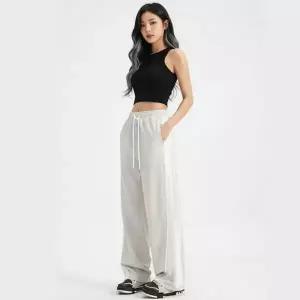 와이드 9부바지 절개 여성정장바지 정장팬츠 슬랙스