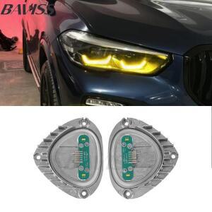 비 레이저 LED 헤드 라이트 노란색 빨간색 파란색 DRL BMW X5 G05 X6 G06 2019-2021 25dX 40i M50iX SUV 주