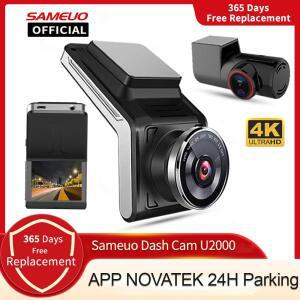 Sameuo 대시 캠 전면 및 후면 UHD2160P 비디오 레코더 24H 주차 자동 WiFi 2 캠 나이트 비전 자동차 Dvr 카