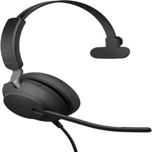자브라 Evolve2 40 SE (2026 버전) 유선 모노 노이즈 캔슬링 헤드셋 - 3 마이크 통화 기술 및 USB-C/A