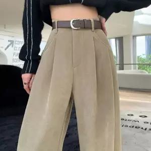 와이드 여성정장바지 면접 슬랙스 정장바지 9부팬츠