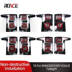 ROVCE 미등 레인지 로버 보그 L405 2013-2022 LED 테일 램프 EU/US/SVA/블랙 버전 LR 용 후방 브레이크 라