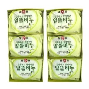 말표 알뜰비누 오이 140g X 3개입 X 2개 비누 오이 빨래비누 (WB6A22B)