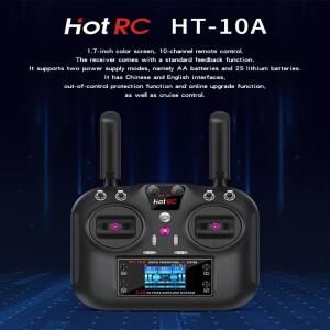 HotRC HT-10A 10채널 2.4G  송신기 모드1/2/3 원격 조종 비행기 자동차용