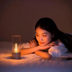Yeelight 충전식 촛불 램프 노란색 LED 야간 조명 분위기 침실 용 무단계 디밍 나이트 스탠드