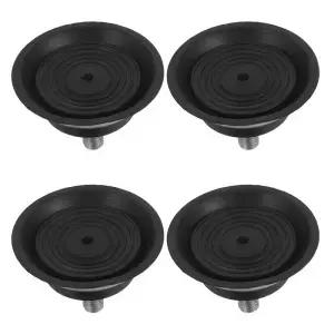 4개 피트니스 장비 발 패드 조절 가능 미끄럼 방지 지지 매트 런닝머신 운동용 자전거 헬스 기구 소음 감소