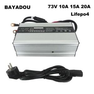 73V 10A LiFePO4 배터리 고속 충전기 60V RV 지게차 인산철 에너지 저장 스마트