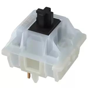 GATERON KS-3X1 밀키 블랙 선형 키보드 스위치 풀 스루홀 LED 5핀 키 MX 기계식 키보드(35PCS)와 호환 가능