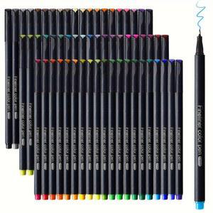 12 100pcs 다채로운 라인 잉 펜 세트 팁 Fineliner 그림 스케치 미술 마커 사무실 학교 문구