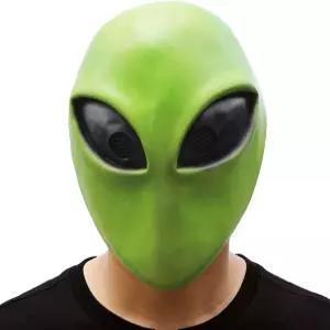 파티 할로윈 분장을 위한 홉 그린 에일리언 헤드 마스크 쿨 라텍스 코스튬