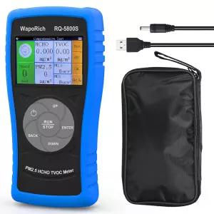와포리치 공기질 모니터 PM2.5 입자 카운터 HCHO용 4-in-1 포름알데히드 검출기 TVOC 알람이 있는 실내