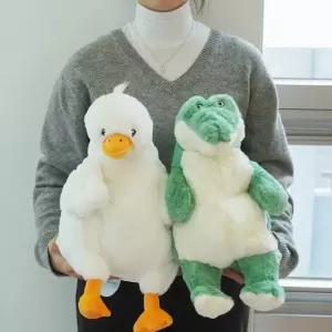 봉제 오리 안고자는 인형 털찐 쿠션 하찮은 수면 악어 말랑 WL 대형
