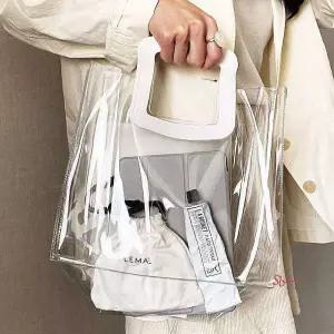 PVC 쇼핑백 가로 비치백 토트백 가방 투명xyz324
