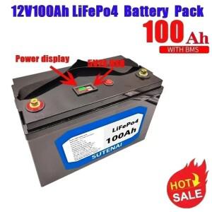 태양광 발전 시스템 RV 하우스 트롤링 모터용 BMS가 포함된 12V 100Ah 18650 LiFePO4 배터리 - 리튬 철 인