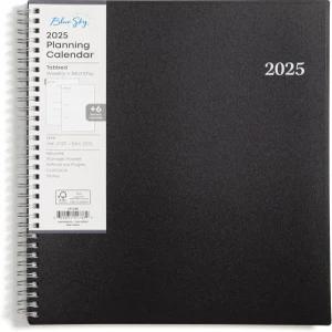 블루 스카이 2025 주간 및 월간 플래너 캘린더 1월 - 12월 8.5 x 11 유연한 커버 라미네이트 탭