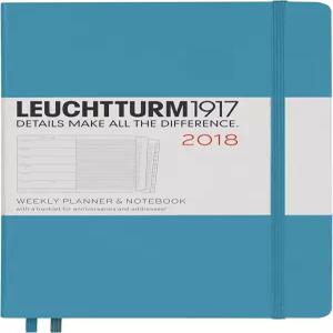 LEUCHTTURM1917 355180 주간 플래너 및 노트북 매체 (A5) 2018 노르딕 블루 영어