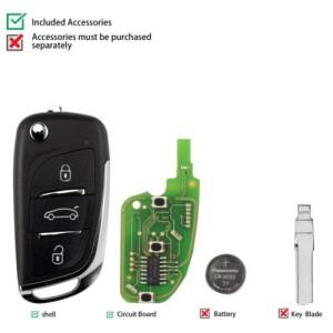 CG C13-000002 A11DS 3 버튼 와이어 리모컨 K2 원격 키 프로그래머와 함께 사용 5 개/몫