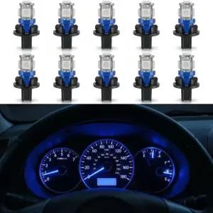 WLJH 0x T0 웨지 55050SMD 블루 LED 전구 W5W 68 94 계기판 게이지 클러스터 대시보드 램프 세트 트위스트